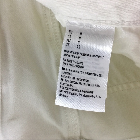 AMERICAN Eagle Midi Super Stretch Shorts White - Picture 11 of 12